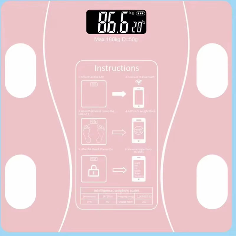 Smart Bluetooth Body Fat Scale | Digital Bathroom Weight Scale with App for Body Composition Analysis